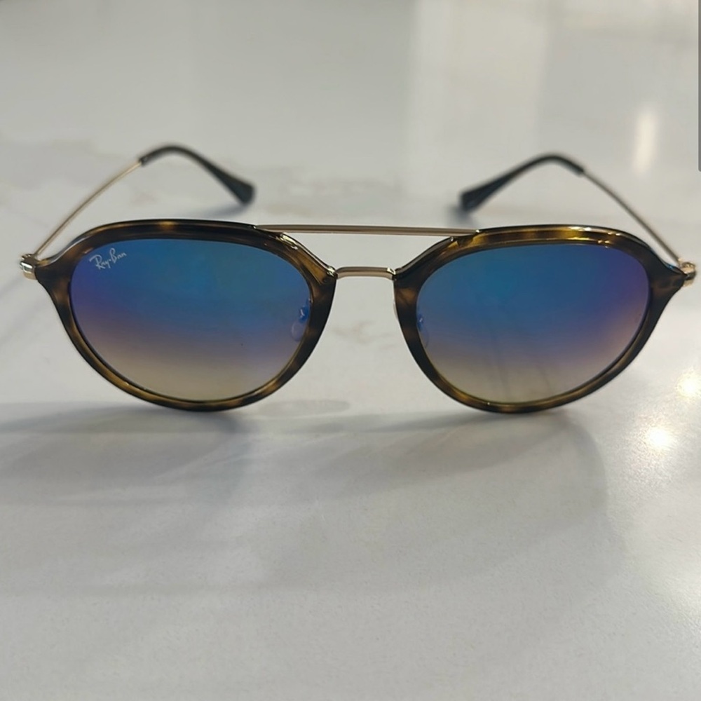 Ray-Ban Brown Frame with Blue Gradient Lenses